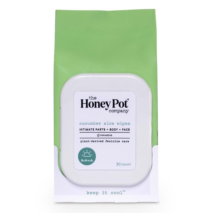 The Honey Pot Cucumber and Aloe Intimate Wipes 30 count Pack