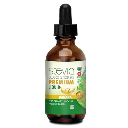 Stevia International Stevia Sweet &amp; Natural Banana 1 oz (30 ml) Liquid