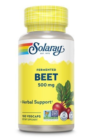 Fermented Beet | Solaray | Herbal Support | Non GMO | Vegan | Dietary Supplement | 100 VegCaps | VitaminLife