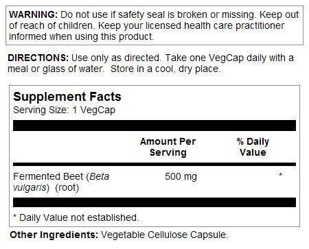 Solaray Organically Grown Fermented Beet 100 VegCap