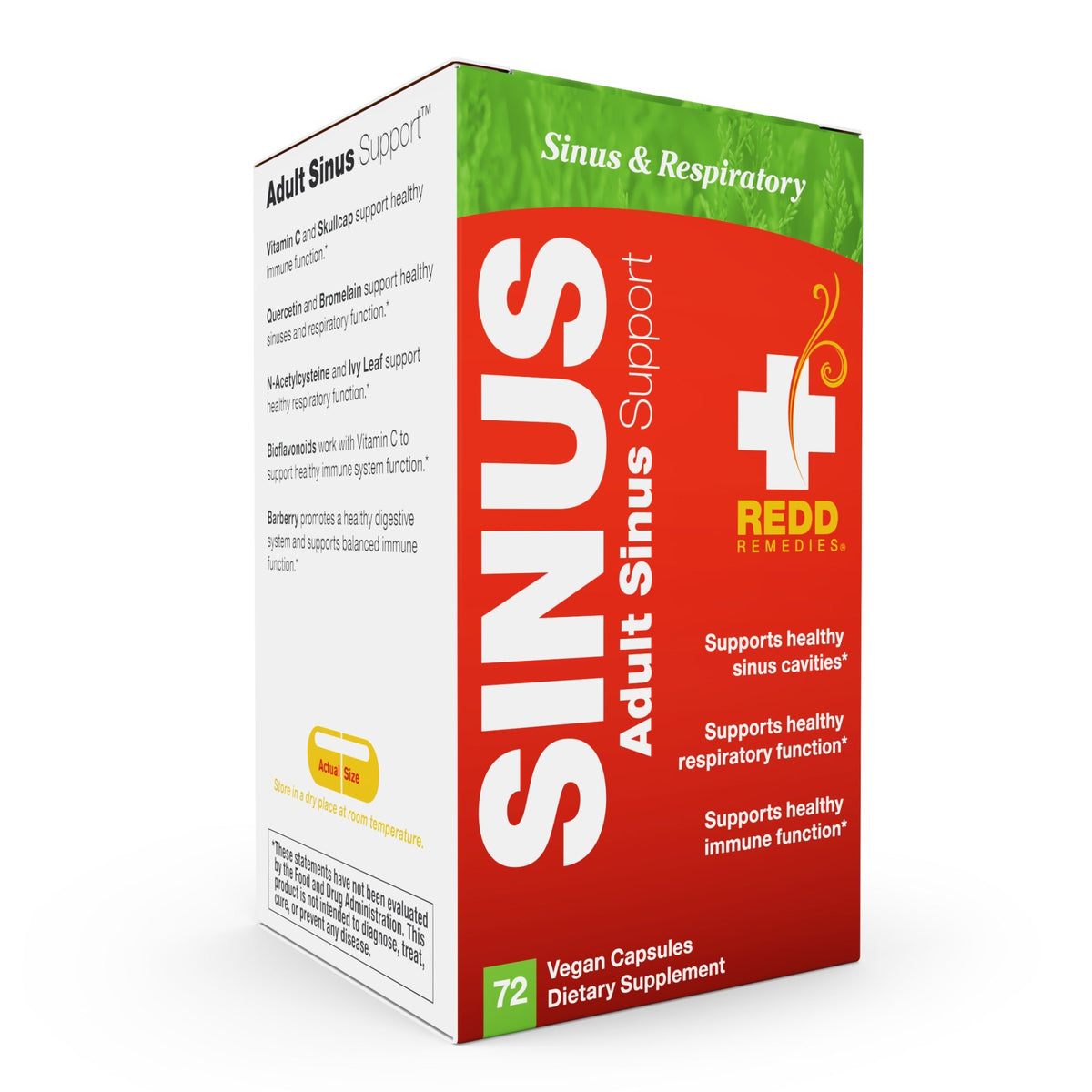 Redd Remedies Adult Sinus Support 72 Vegan Capsules