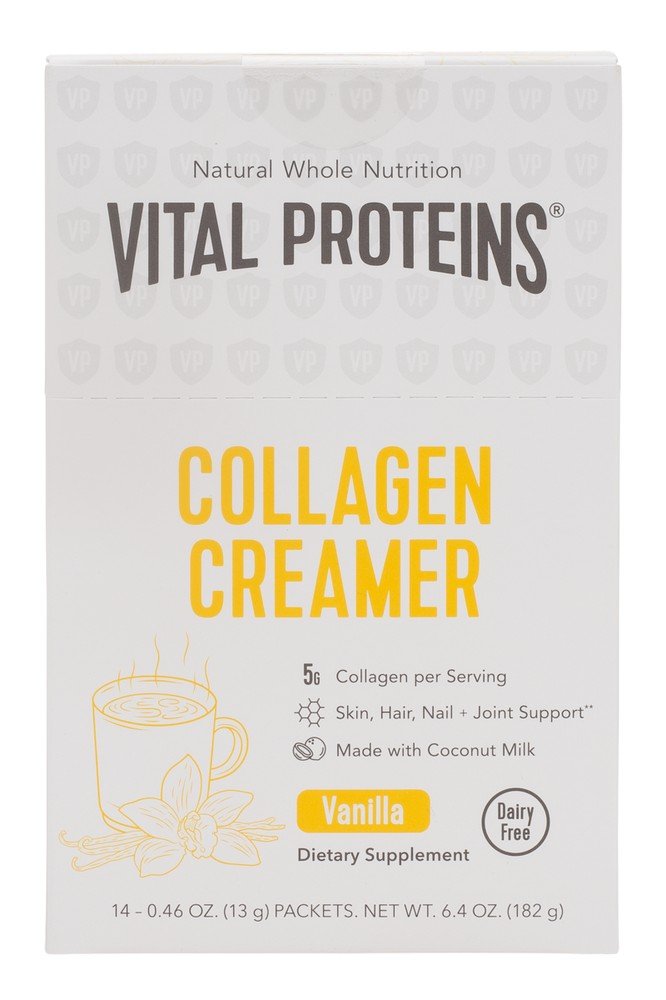 Vital Proteins Collagen Creamer Vanilla Stick Pack 14 Sticks Box