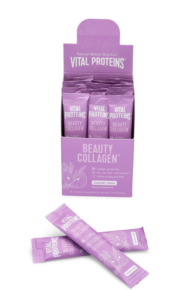 Vital Proteins Beauty Collagen Lavender Lemon Stick Pack 14 Sticks Box