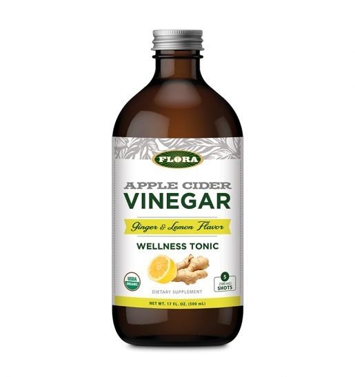 Flora Inc Apple Cider Vinegar Ginger & Lemon Flavor Wellness Tonic 17 oz Liquid