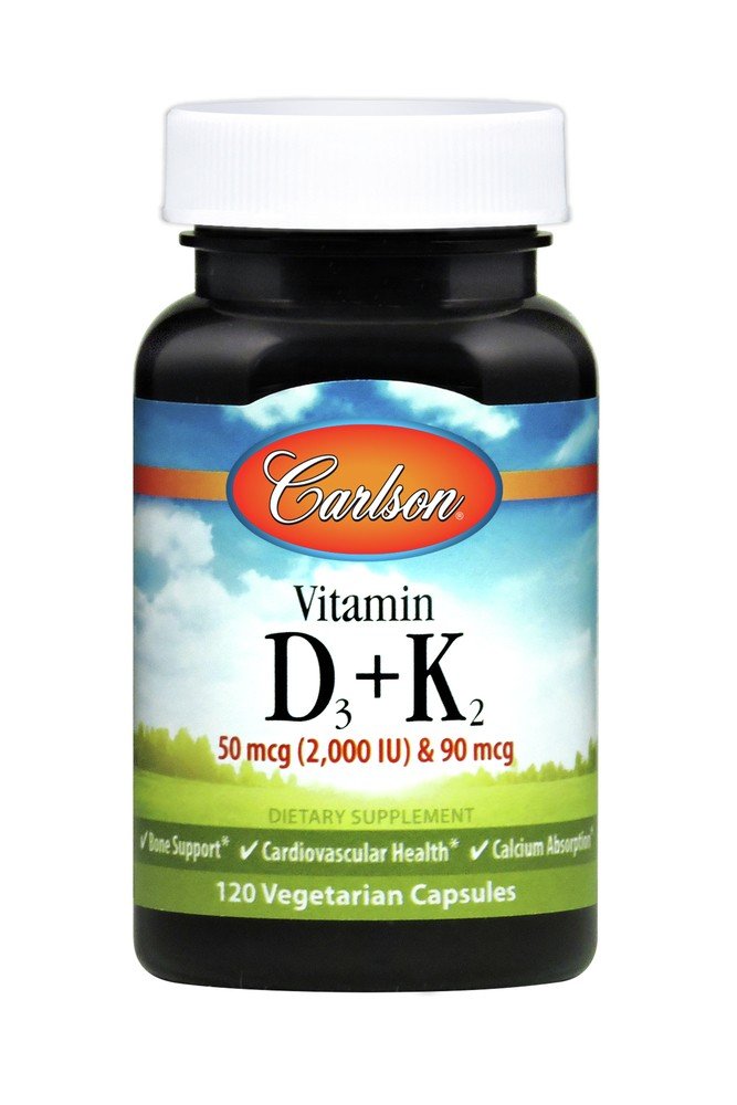 Carlson Laboratories Vitamin D3 + K2 120 Capsule