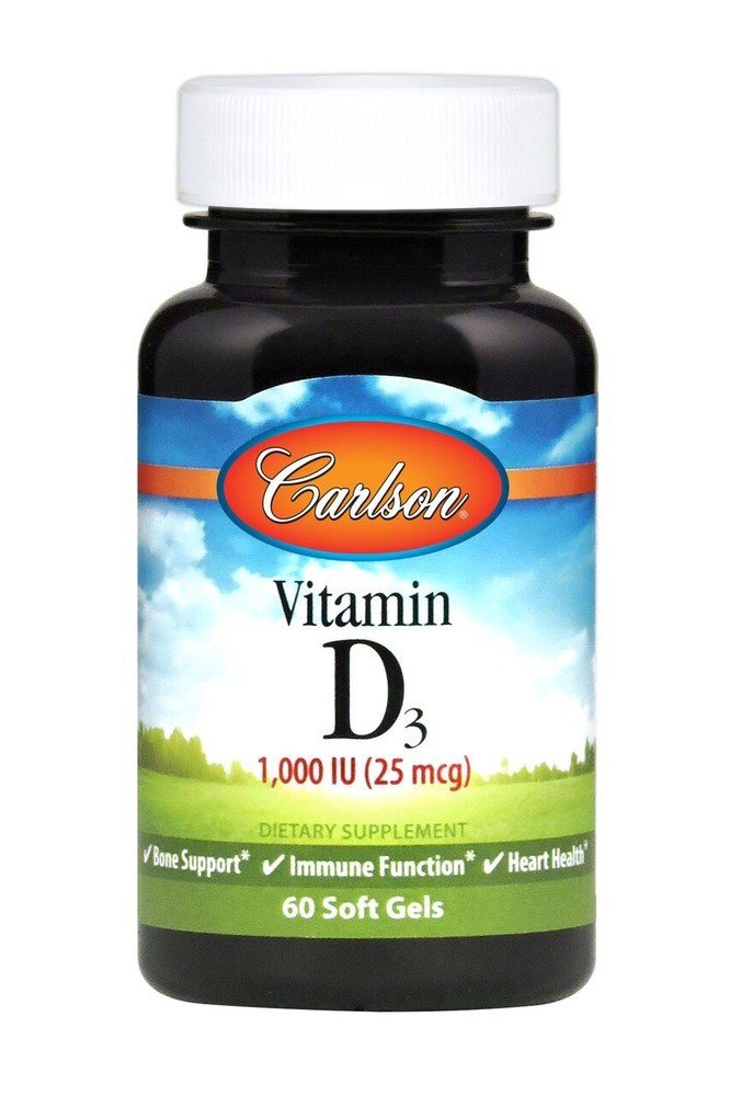 Carlson Laboratories Vitamin D3 1,000 IU (25 mcg) 60 Softgel