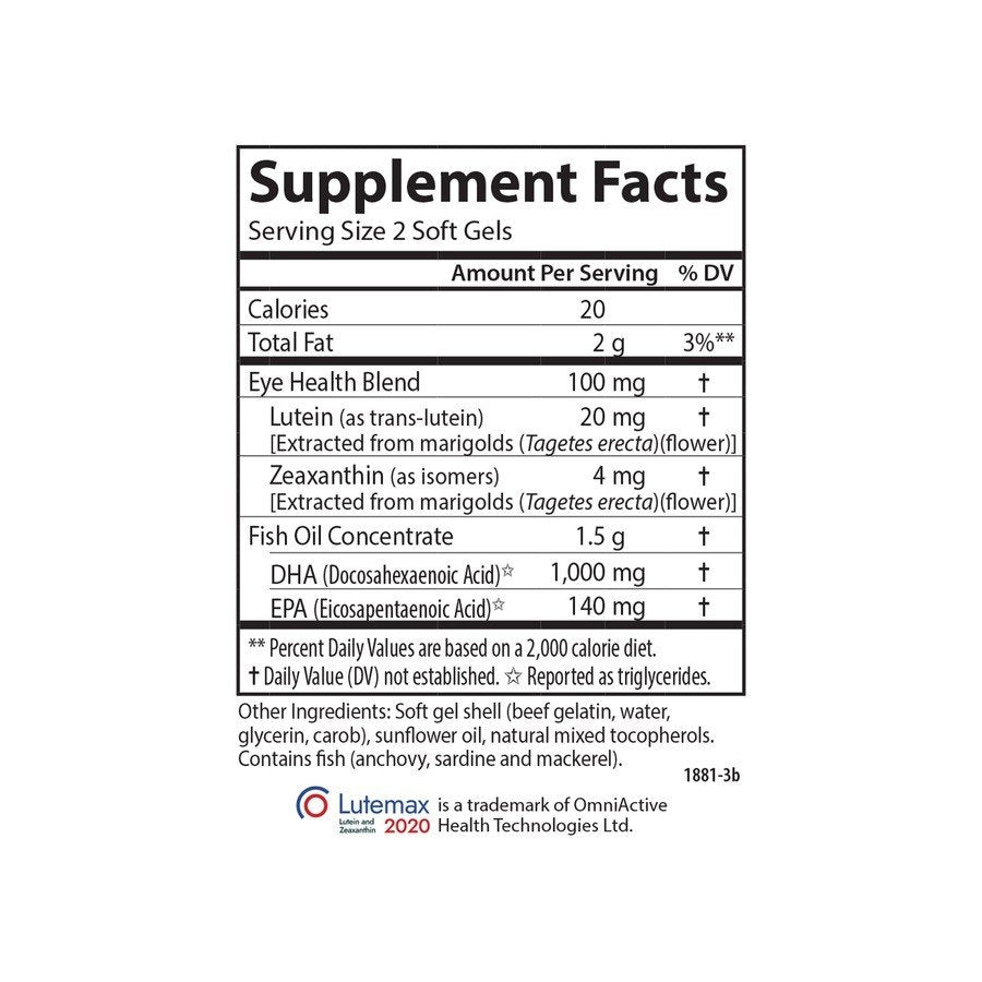 Carlson Laboratories Super DHA + Lutein 120 Softgel