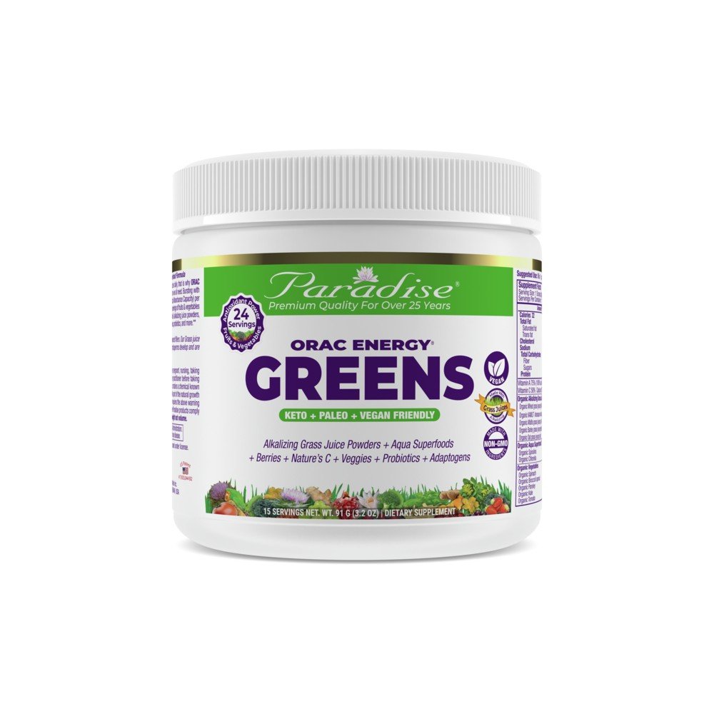Paradise Herbs Orac Energy Greens 3.2 oz Powder