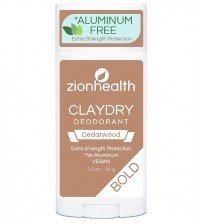 Zion Health Clay Dry Bold Cedarwood Deodorant 2.8 oz Stick