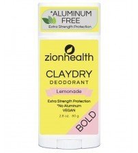 Zion Health Clay Dry Bold Lemonade Deodorant 2.8  oz Stick