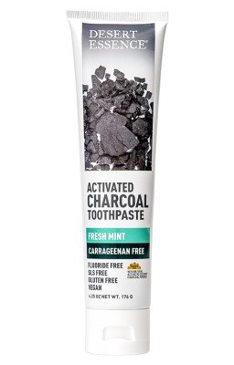 Desert Essence Activated Charcoal Carrageenan Free Toothpaste 6.25 oz Paste