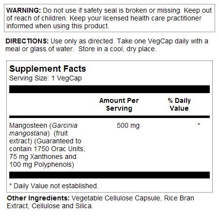 Solaray Mangosteen Fruit Extract 60 VegCap