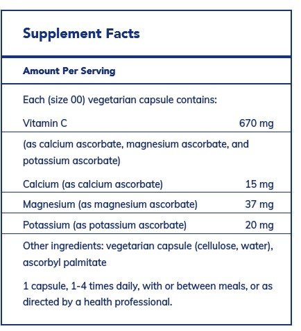 Pure Encapsulations Buffered Ascorbic Acid 90 Capsule