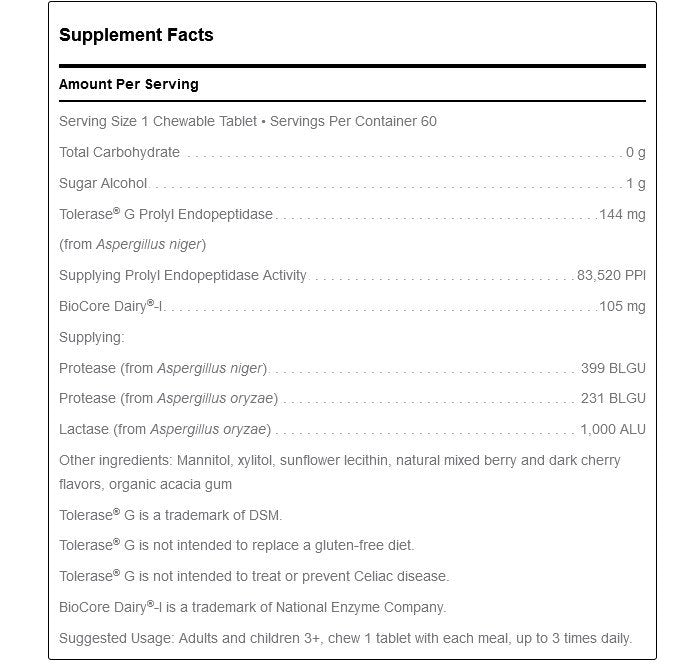 Douglas Laboratories Gluten-Dairy Ultra Enzyme 60 Chewable