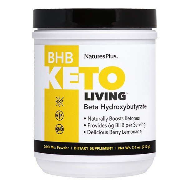 Nature's Plus KetoLiving BHB Berry Lemonade Drink Mix 7.4 oz Powder