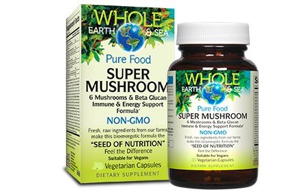 Natural Factors Whole Earth & Sea Super Mushroom 30 VegCap