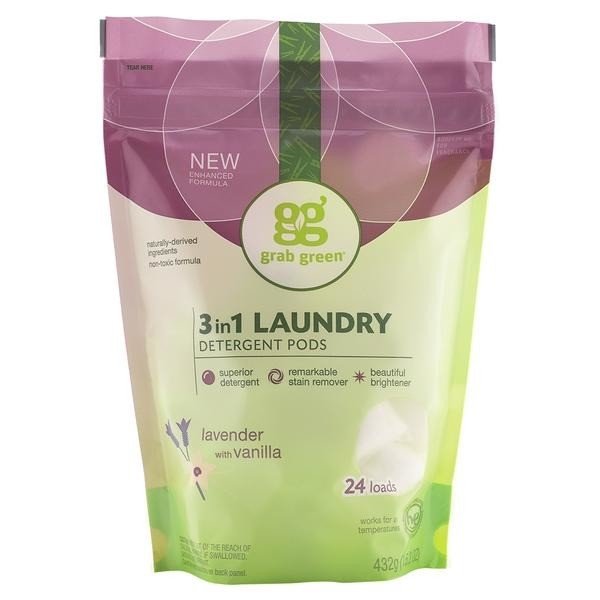 Grab Green Laundry Detergent Lavender with Vanilla 24 Loads (15.2 oz) Pack