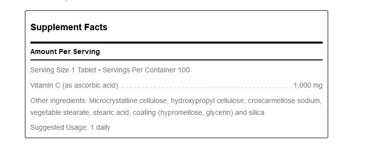 Douglas Laboratories Vitamin C 1000 mg 100 Tablet