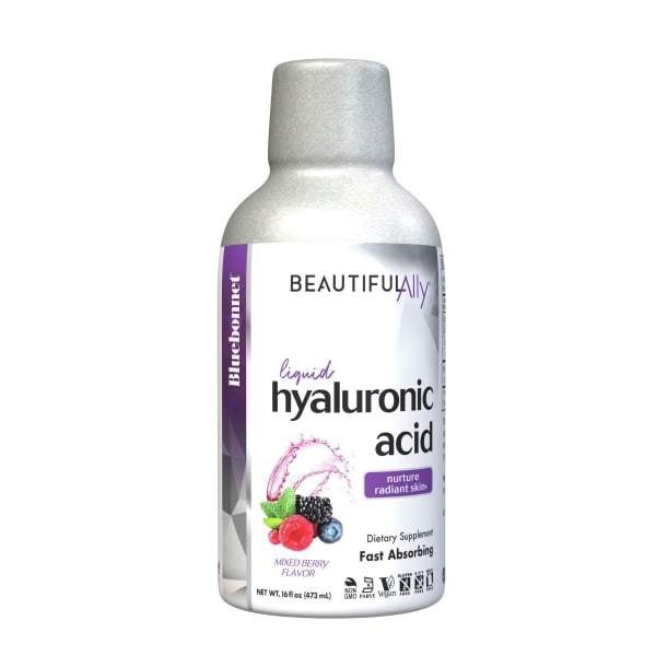 Bluebonnet Beautiful Ally Liquid Hyaluronic Acid Mixed Berry Flavor 16 fl oz Liquid