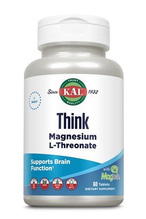 Think | Kal | Magnesium L-Threonate | Supports Brain Function | Vegan | Gluten Free | Dietary Supplement | 60 Tablets | VitaminLife