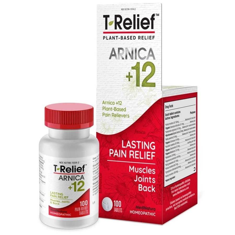 MediNatura T-Relief Extra Strength Pain Relief Arnica +12 100 Tablet