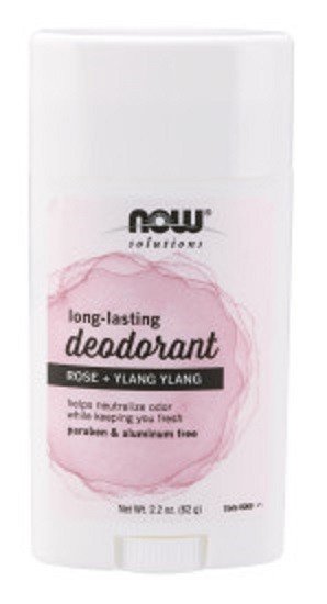 Now Foods Solutions Long-Lasting Deodorant Rose +Ylang Ylang 2.2 oz Stick