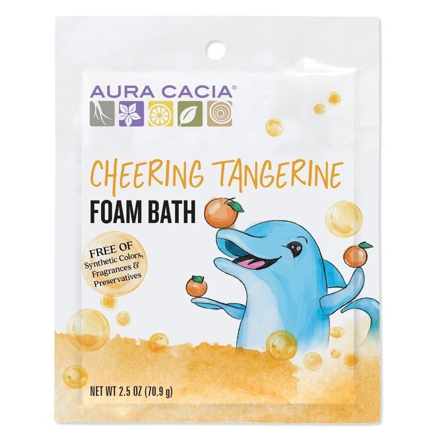 Aura Cacia Cheering Tangerine &amp; Sweet Orange Kids Foam Bath 2.5 oz Powder