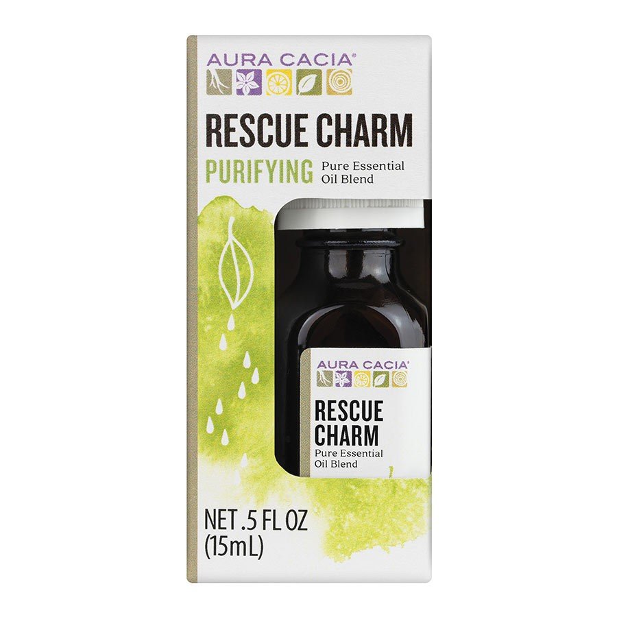 Aura Cacia Essential Oil Blend Rescue Charm 0.5 fl oz Oil