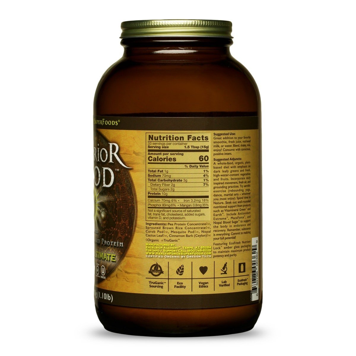 HealthForce Superfoods Warrior Food - Carob Ultimate 500 grams Powder