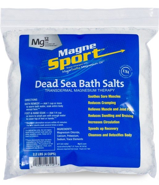 Mg12 MagneSport Dead Sea Bath Salts 2.2 lb Powder