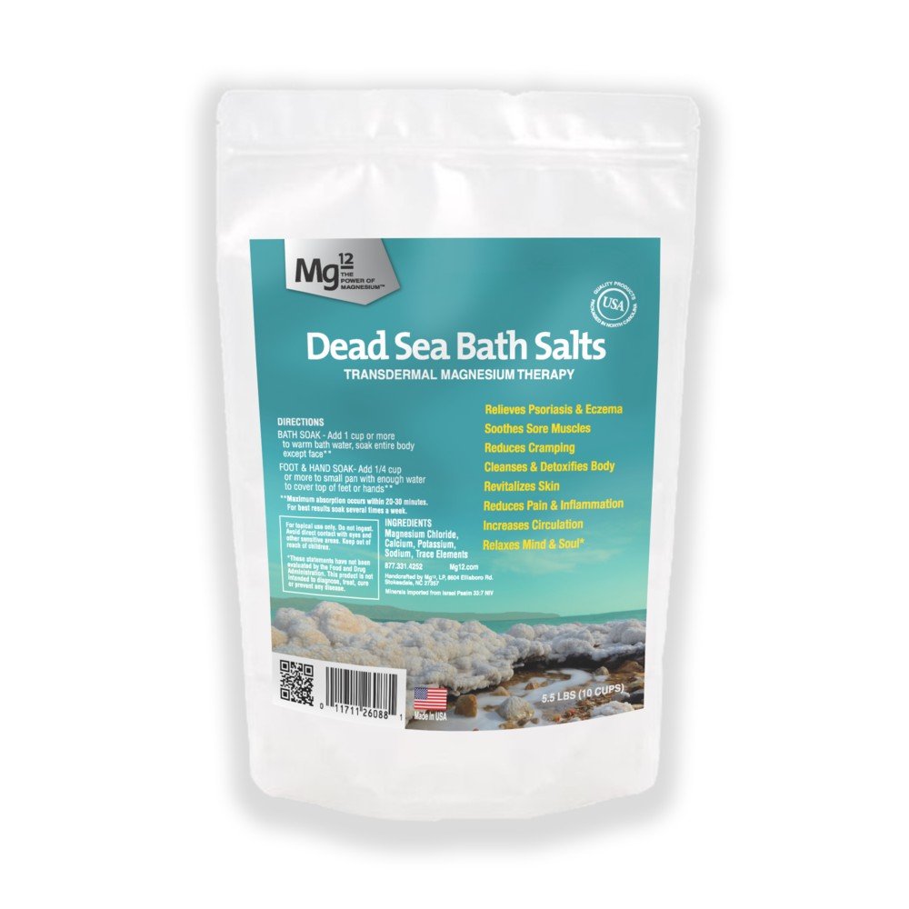 Mg12 Dead Sea Bath Salts 5.5 lb Salt