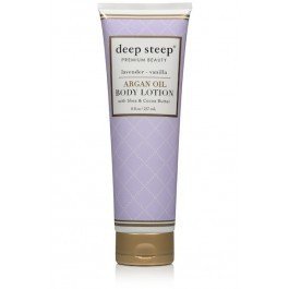 Deep Steep Argan Oil Body Lotion Lavender Vanilla 8 oz Liquid