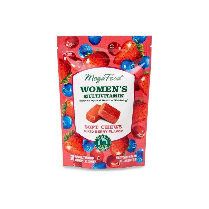MegaFood Women&#39;s One Daily Soft Chews Mixed Berry 30 Chewable