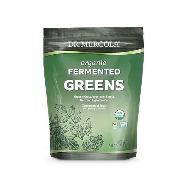 Dr. Mercola Organic Fermented Greens 9.5 oz Powder