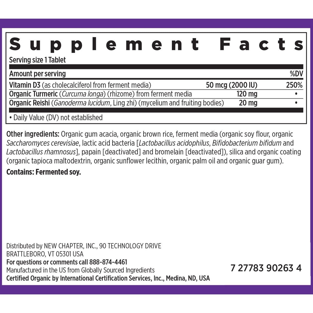 New Chapter Fermented Vitamin D3 60 Tablet