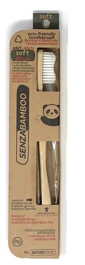 Senzacare Bamboo Toothbrush Soft Adult 1 Brush