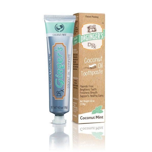 Dr Ginger's Coconut Oil Toothpaste Fluoride-Free 4 oz Paste