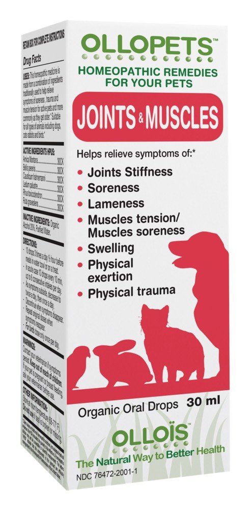 Ollois Homeopathics OLLOPETS Joints & Muscles 1 oz Liquid