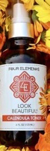 Four Elements Organic Herbals Look Beautiful Calendula Toner 4 oz Liquid