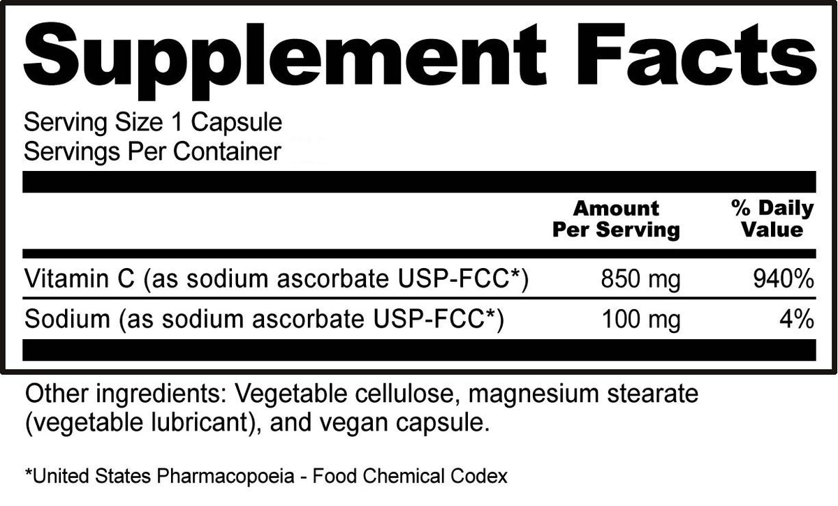 Nutribiotic Sodium Ascorbate 250 Capsule