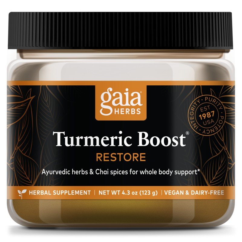 Gaia Herbs Turmeric Boost Restore 4.3 oz Powder