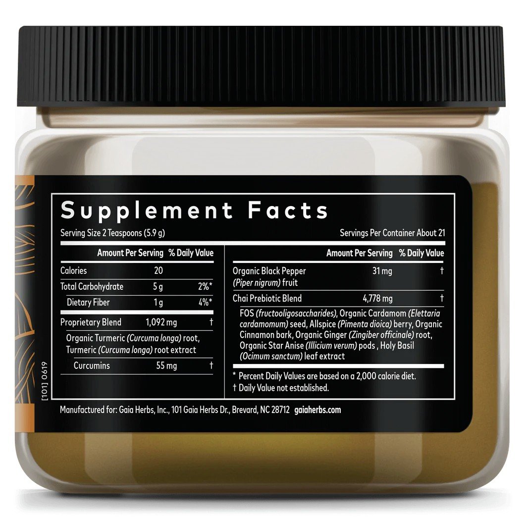 Gaia Herbs Turmeric Boost Restore 4.3 oz Powder