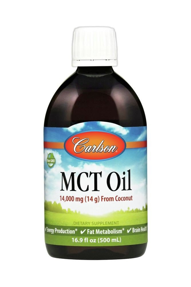 Carlson Laboratories MCT Oil 500 mL (16.9 fl oz) Liquid