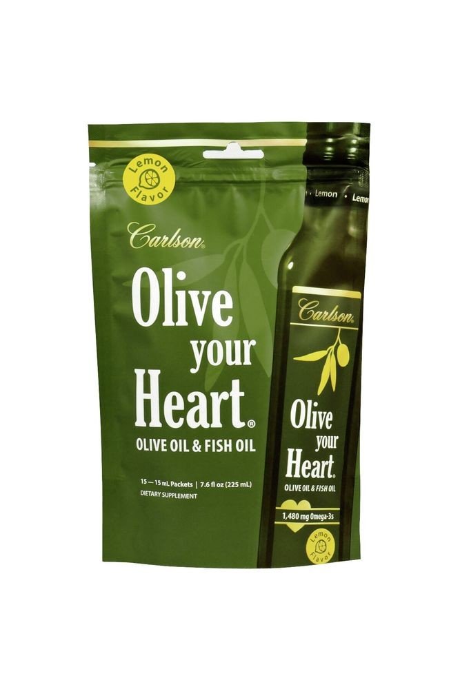 Carlson Laboratories Olive Your Heart Lemon 15 Packets Box