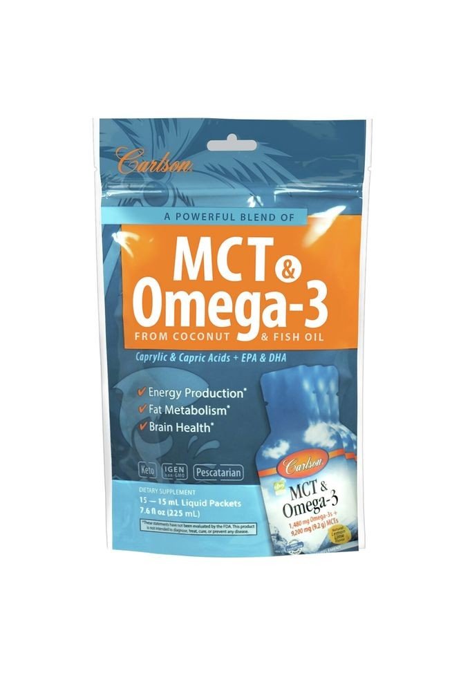 Carlson Laboratories MCT & Omega-3 15 Packets Box