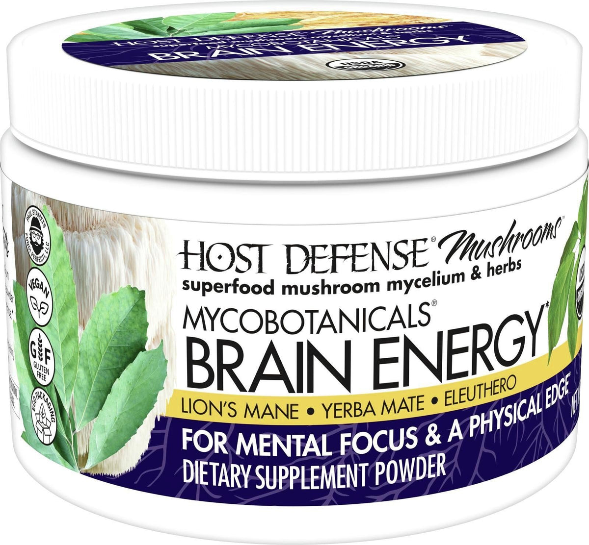 Fungi Perfecti/Host Defense MycoBotanicals Brain Energy Powder 100 grams (3.5 oz) Powder