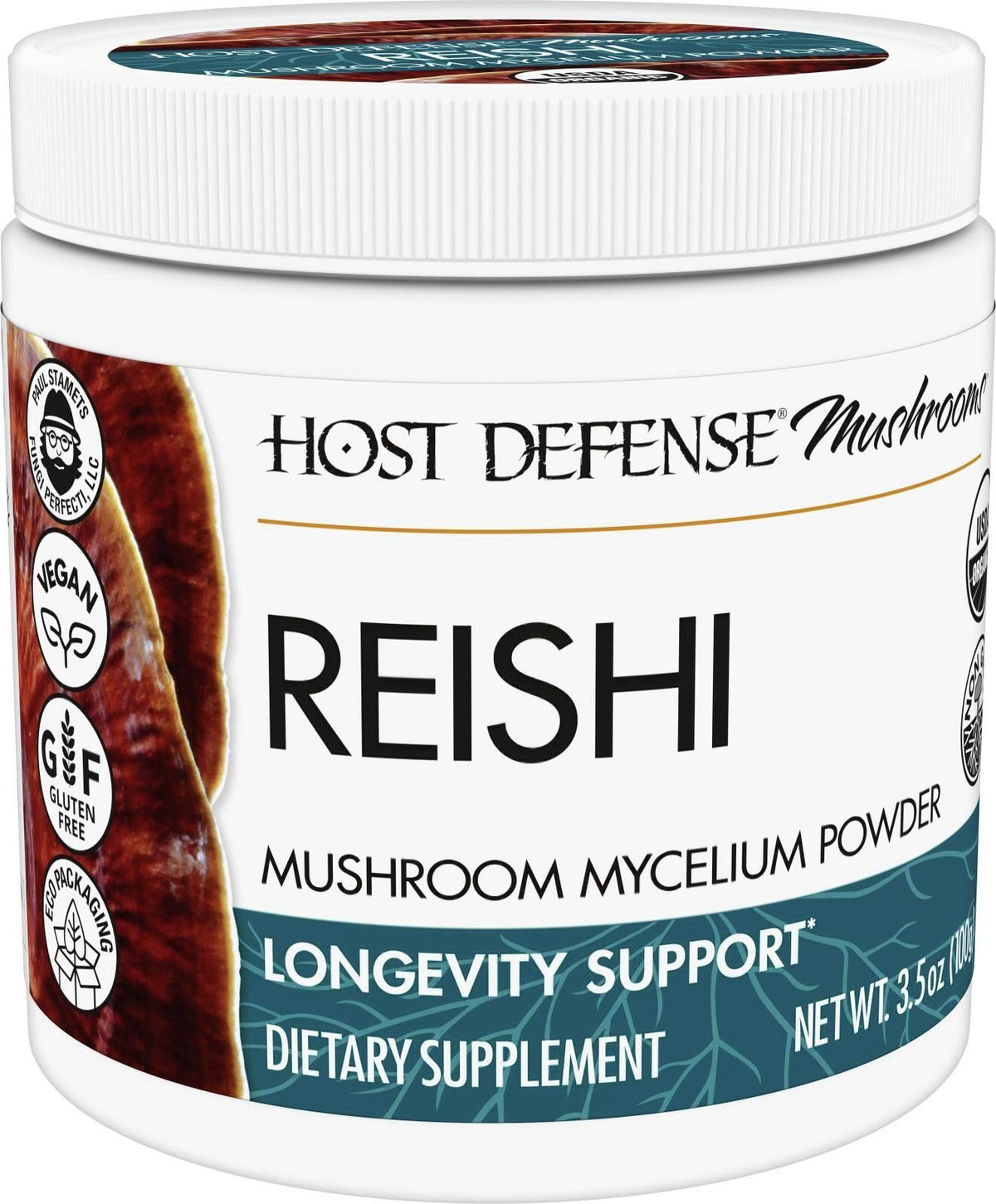 Fungi Perfecti/Host Defense Reishi 100 grams (3.5 oz) Powder