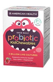 American Health Products Probiotic Kid Chewables Natural Strawberry Vanilla Flavor 30 Chewable