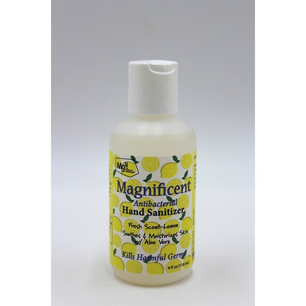 Mg12 Magnificent Antibacterial Hand Sanitizer Lemon 4 oz Spray