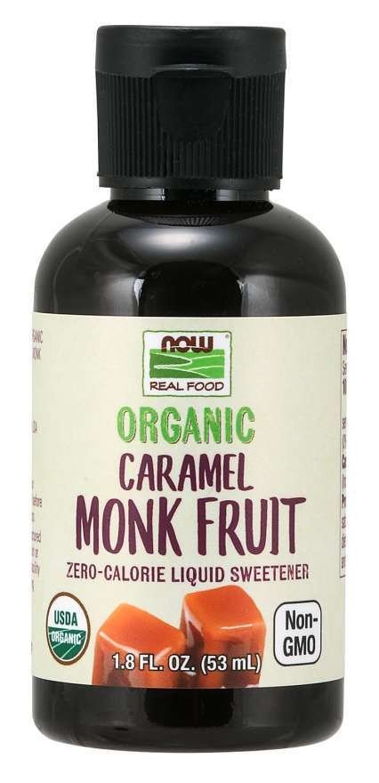 Now Foods Organic Liquid Monk Fruit Caramel 1.8 fl oz Liquid